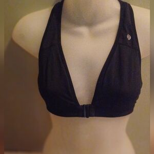 Lululemon snap front, mesh razorback yoga  bra.